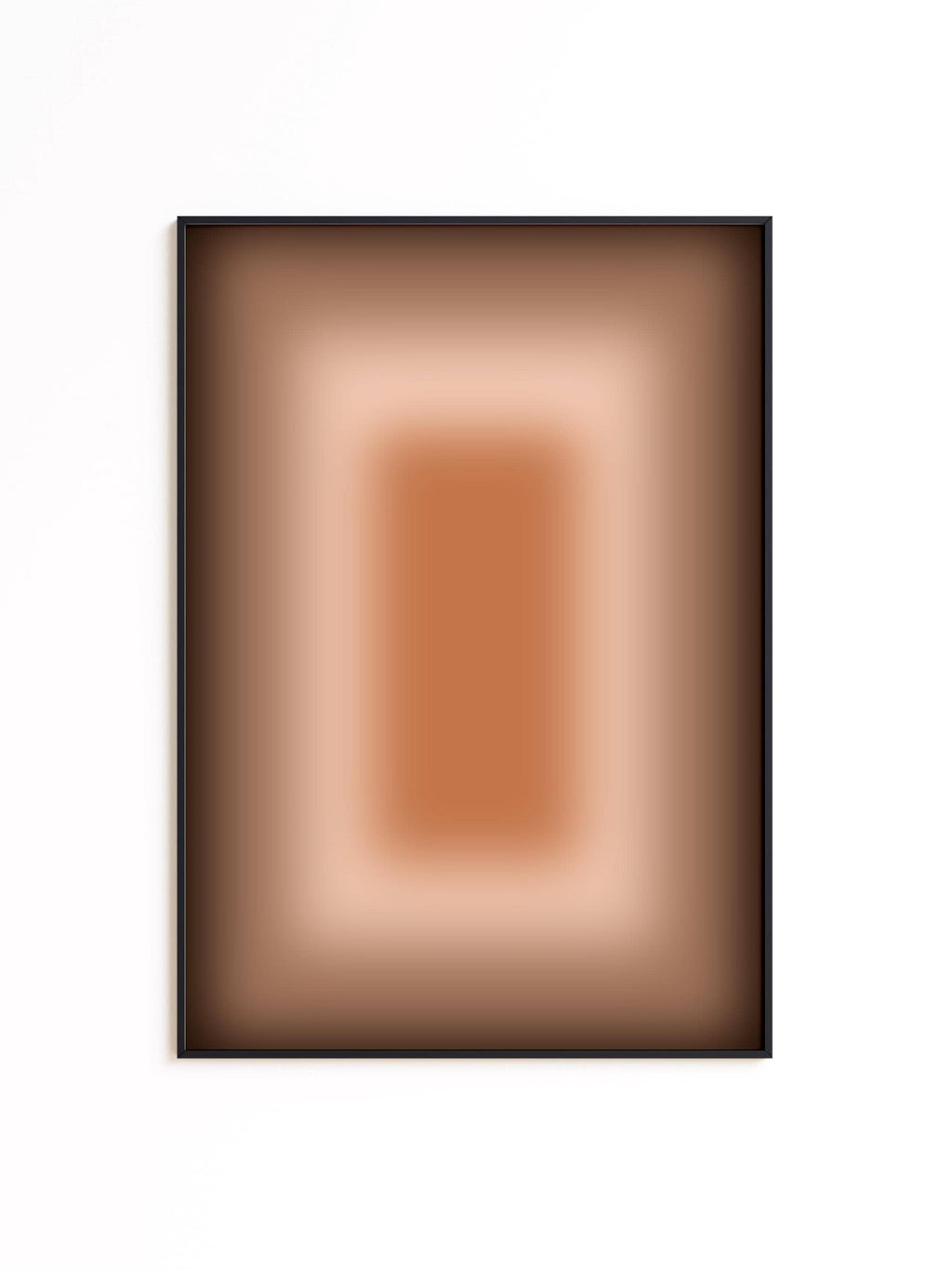Warm Brown Gradient Abstract Art Print, Neutral Minimalist Poster, Cozy Modern Home Decor
