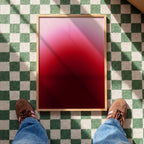 Red Gradient Abstract Art Print, Minimal Modern Wall Decor, Bold Contemporary Vertical Artwork Print