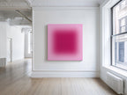 Pink Abstract Wall Art, Minimalist Magenta Ombre Canvas Home Decor, Large Canvas Art
