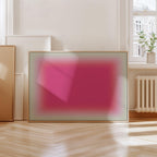 Pink Green Wall Art Print, Raspberry Sage Gradient, Horizontal Abstract Decor
