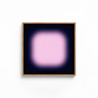 Navy Pink Wall Art Print, Soft Glow Abstract, Square Modern Wall Decor, Gradient Art
