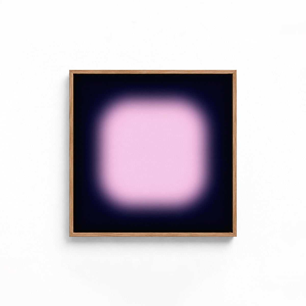 Navy Pink Wall Art Print, Soft Glow Abstract, Square Modern Wall Decor, Gradient Art