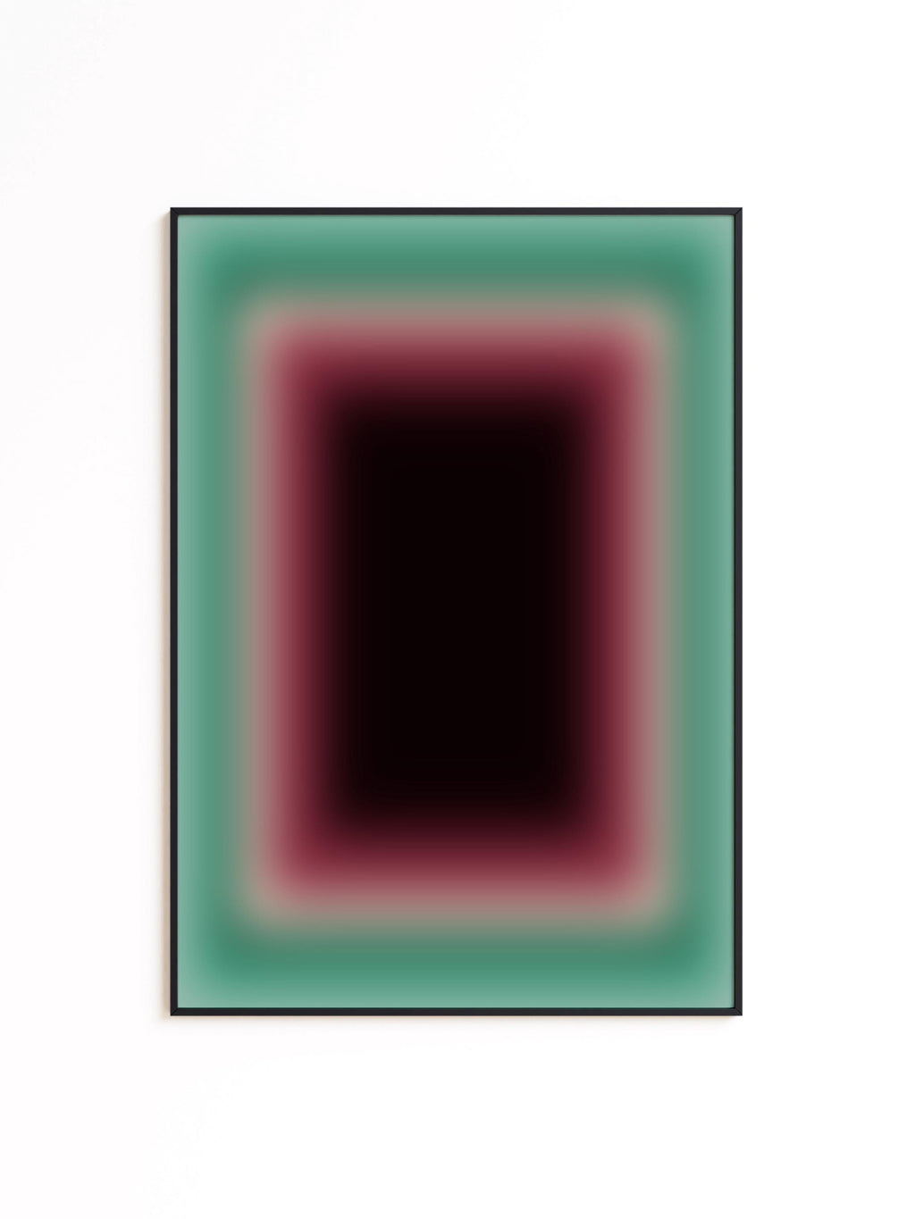Burgundy Wall Art Print, Teal Green Gradient Abstract, Moody Modern Decor