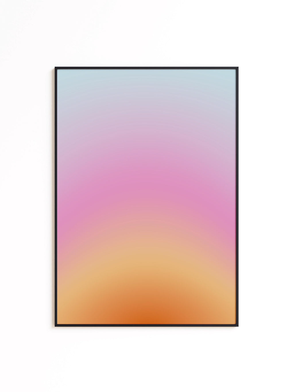 Pastel Sunset Gradient Print, Soft Abstract Wall Art, Pink Orange Blue Modern Decor