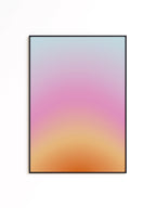 Pastel Sunset Gradient Print, Soft Abstract Wall Art, Pink Orange Blue Modern Decor