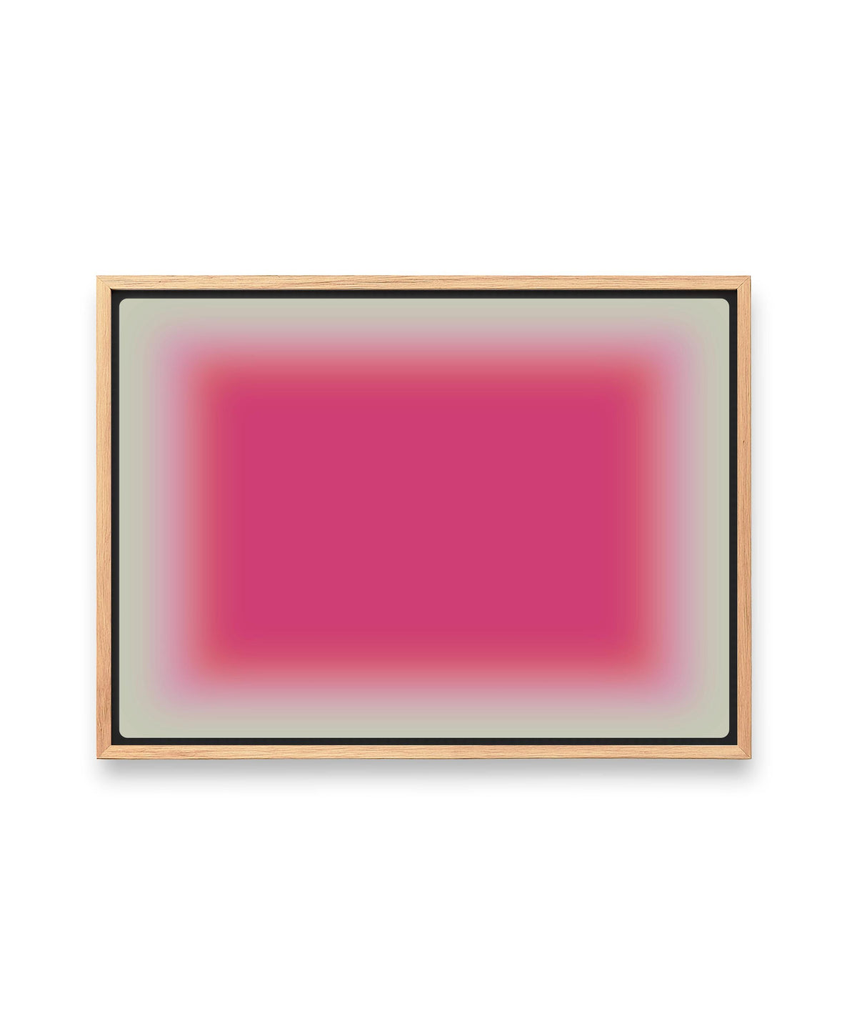 Pink Green Wall Art Print, Raspberry Sage Gradient, Horizontal Abstract Decor