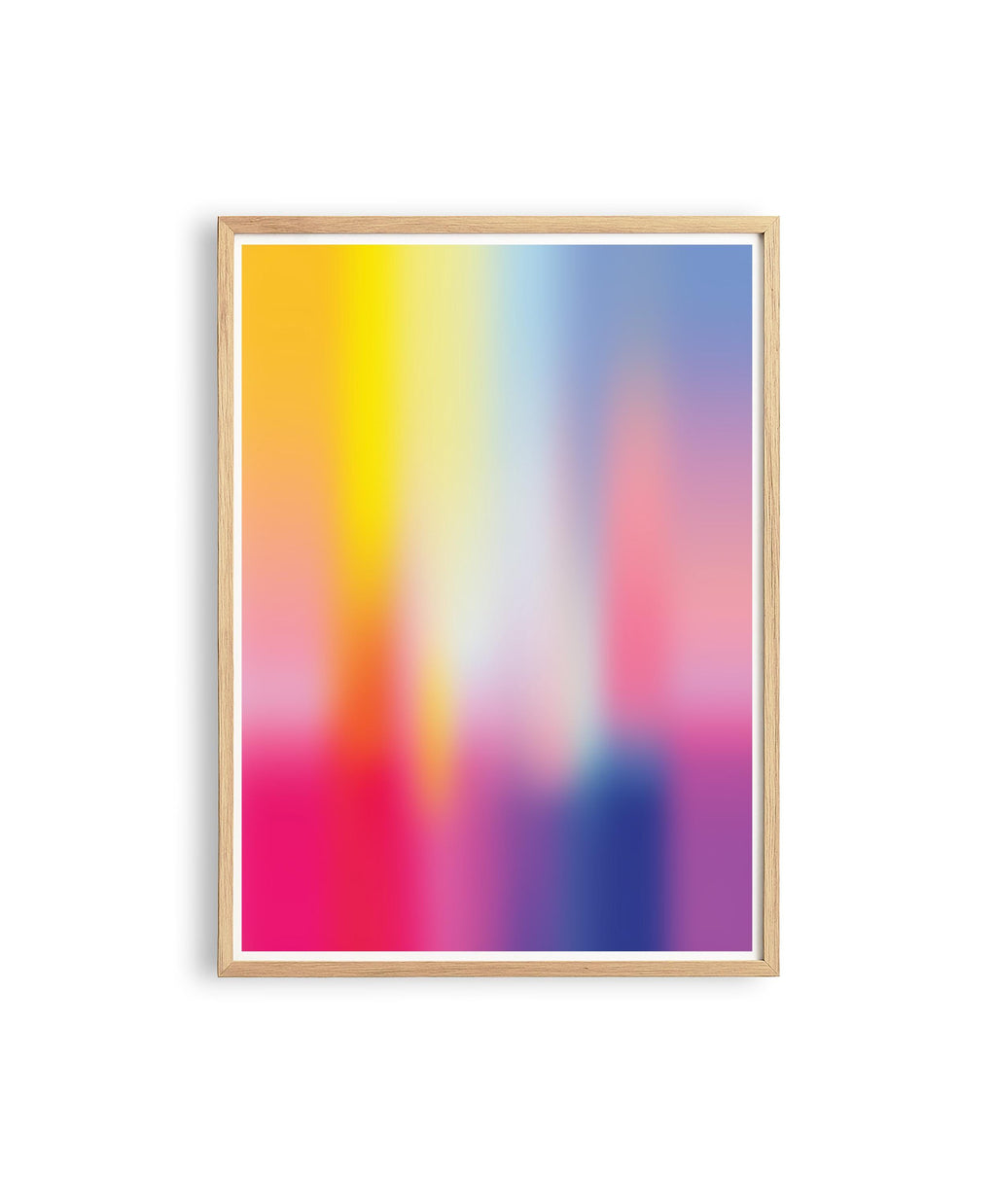 Rainbow Aura Art Print, Colorful Blur Poster, Dreamy Modern Wall Decor