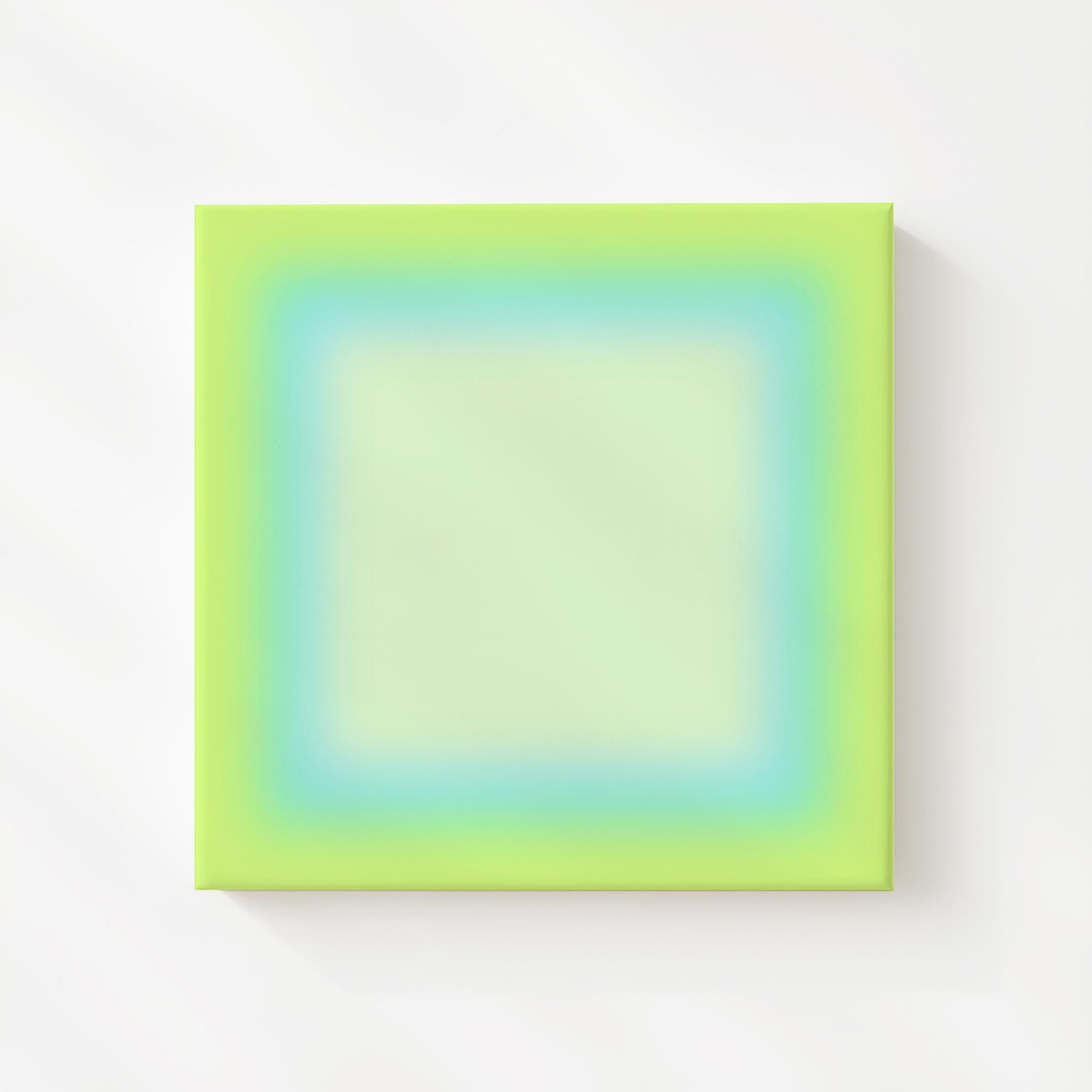 Neon Green Gradient Wall Art, Bright Abstract Print, Modern Color Decor