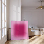 Pink Abstract Wall Art, Minimalist Magenta Ombre Canvas Home Decor, Large Canvas Art
