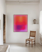 Pink Gradient Art Print, Orange Purple Abstract Poster, Modern Wall Decor