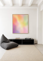 Pastel Gradient Art Print, Dreamy Rainbow Abstract Poster, Soft Color Wall Decor