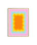Pastel Abstract Art Print, Candy Color Gradient, Pink Wavy Wall Decor, Kids Nursery Canvas Wall Art