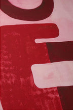 Red Abstract Art Print, Minimal Modern Wall Decor, Bold Graphic Painting