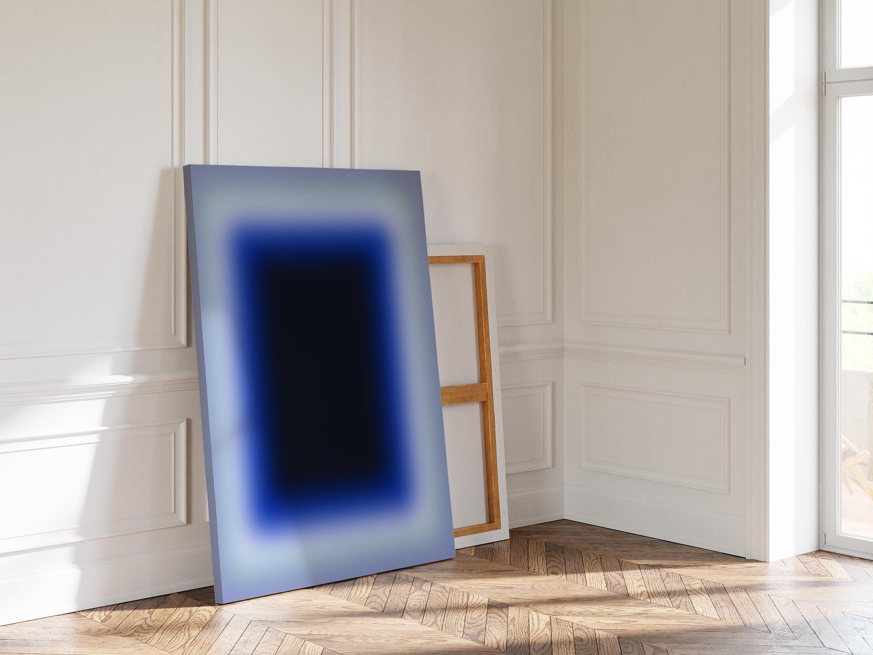 Blue Gradient Art Print, Navy Cobalt Abstract Poster, Modern Wall Decor
