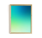 Blue Green Gradient Poster, Minimalist Abstract Print, Modern Color Field Wall Art
