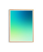 Blue Green Gradient Poster, Minimalist Abstract Print, Modern Color Field Wall Art
