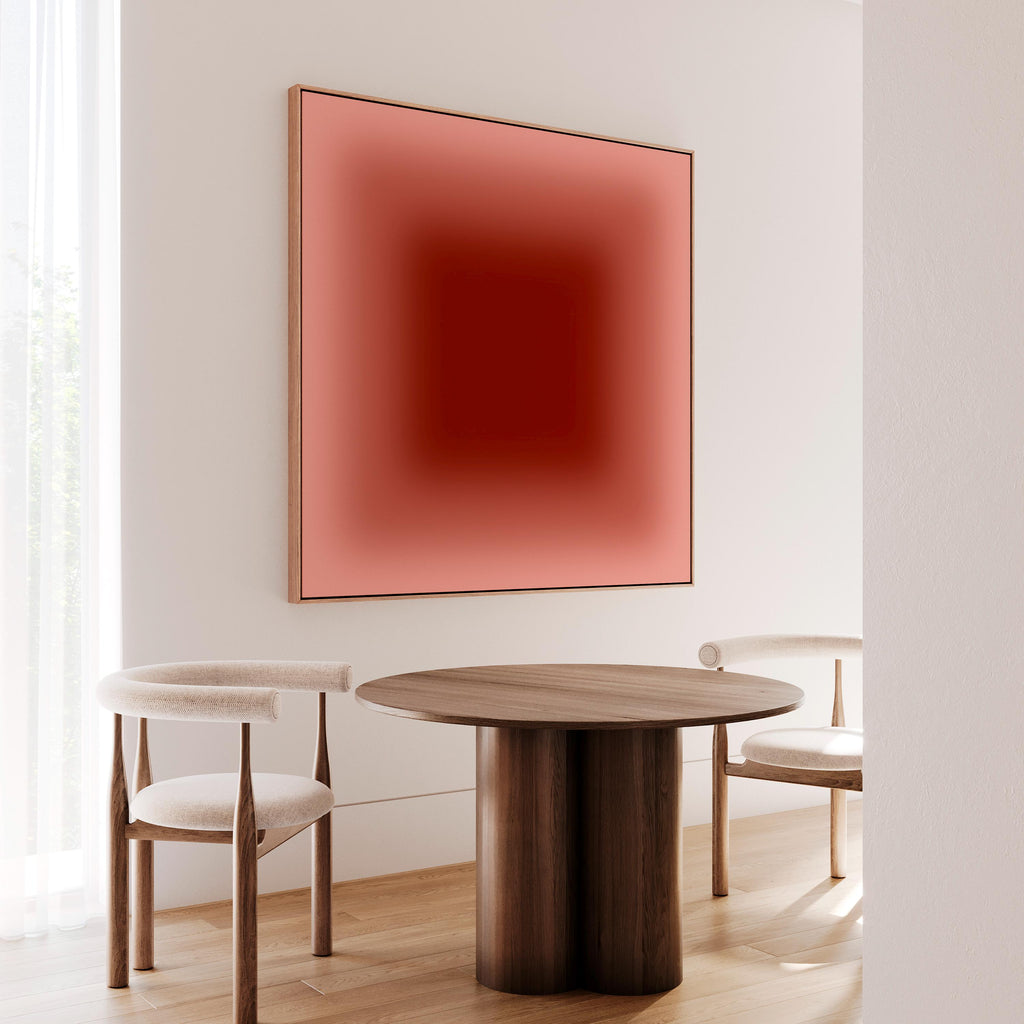 Terracotta Wall Art Print, Rust Red Gradient Poster, Warm Minimalist Decor