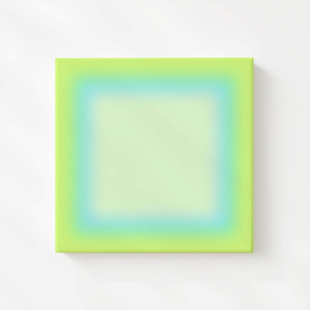 Neon Green Gradient Wall Art, Bright Abstract Print, Modern Color Decor