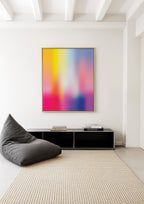 Rainbow Aura Art Print, Colorful Blur Poster, Dreamy Modern Wall Decor