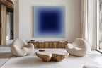 Blue Gradient Abstract Wall Art, Minimalist Navy Blue Printable, Modern Square Canvas Print, Luxury Contemporary art