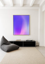 Neon Purple Gradient Printable Wall Art, Abstract Modern Poster, Pink Lavender Minimal Decor