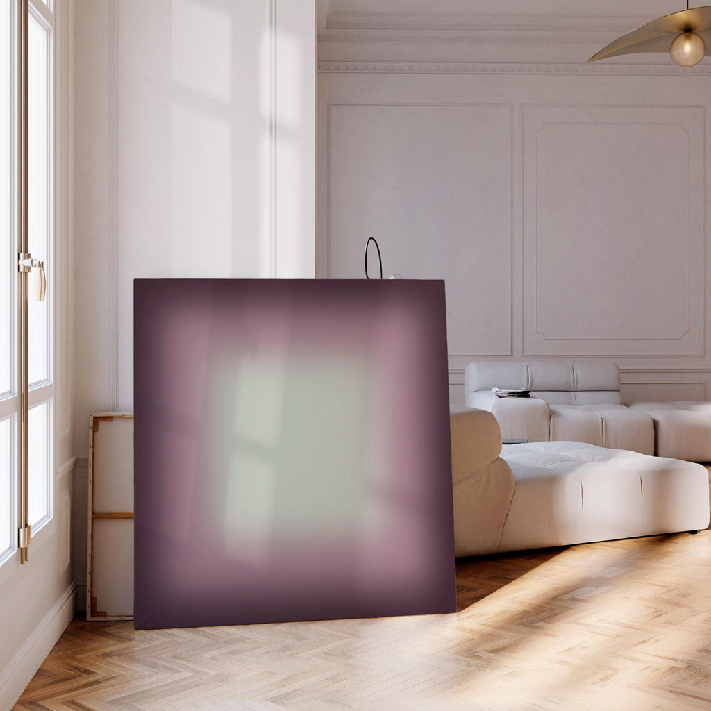 Purple Framed Wall Art, Dark Violet Gradient Print, Moody Lavender Canvas Print, Fall Art