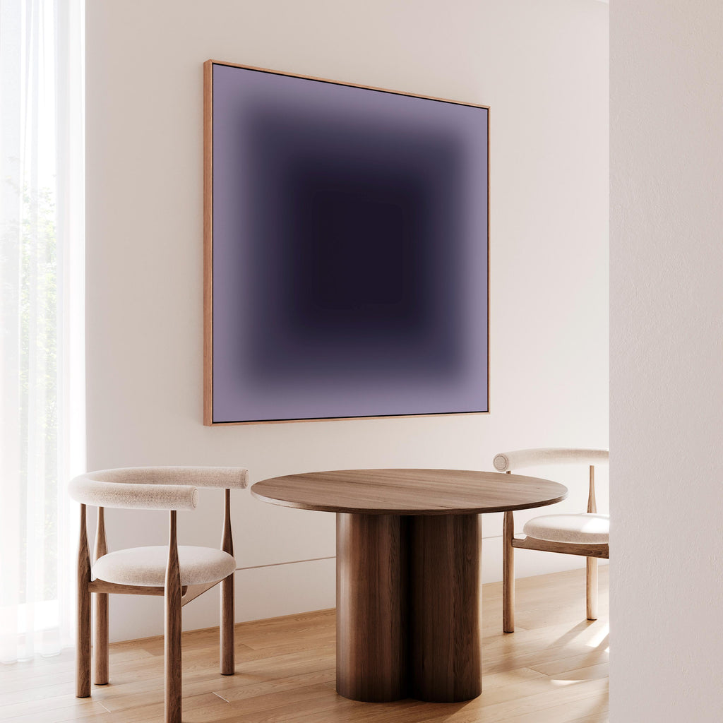 Deep Navy Purple Gradient Wall Art