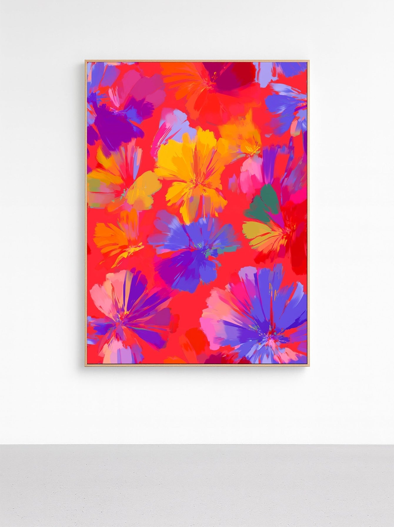 Flame Bloom Abstract Floral Art canvas wall art – And A Little More