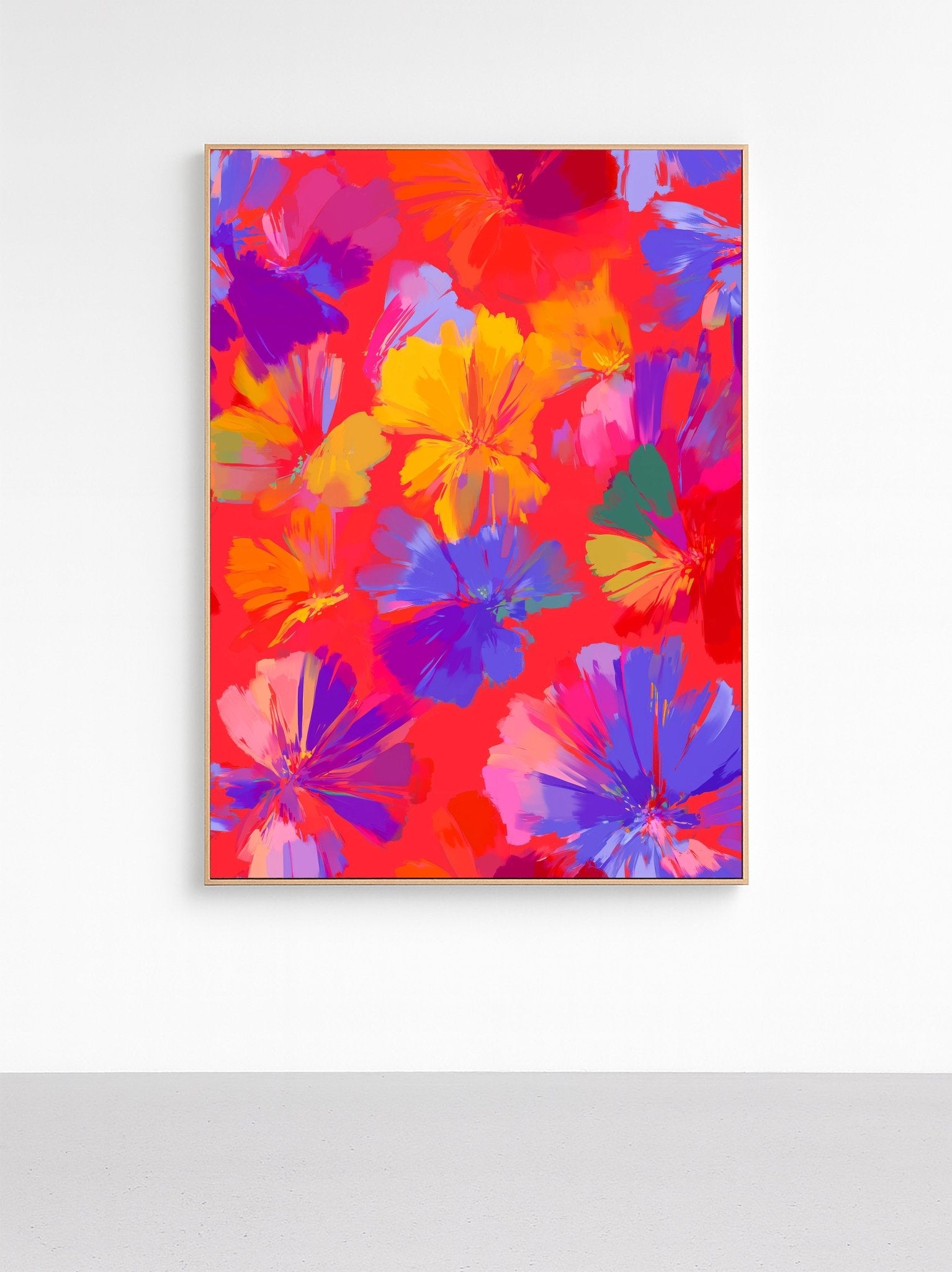 Flame Bloom Abstract Floral Art canvas wall art – And A Little More