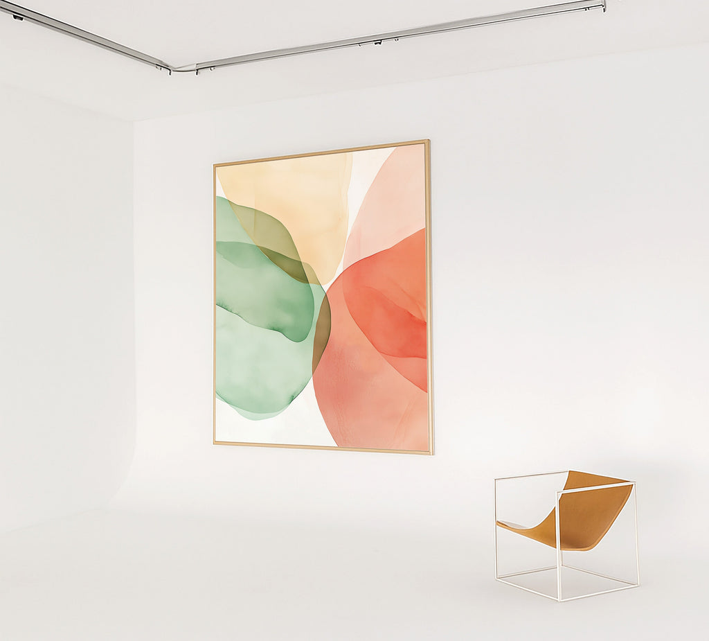 Golden Mist Abstract - Framed Canvas - And A Little More