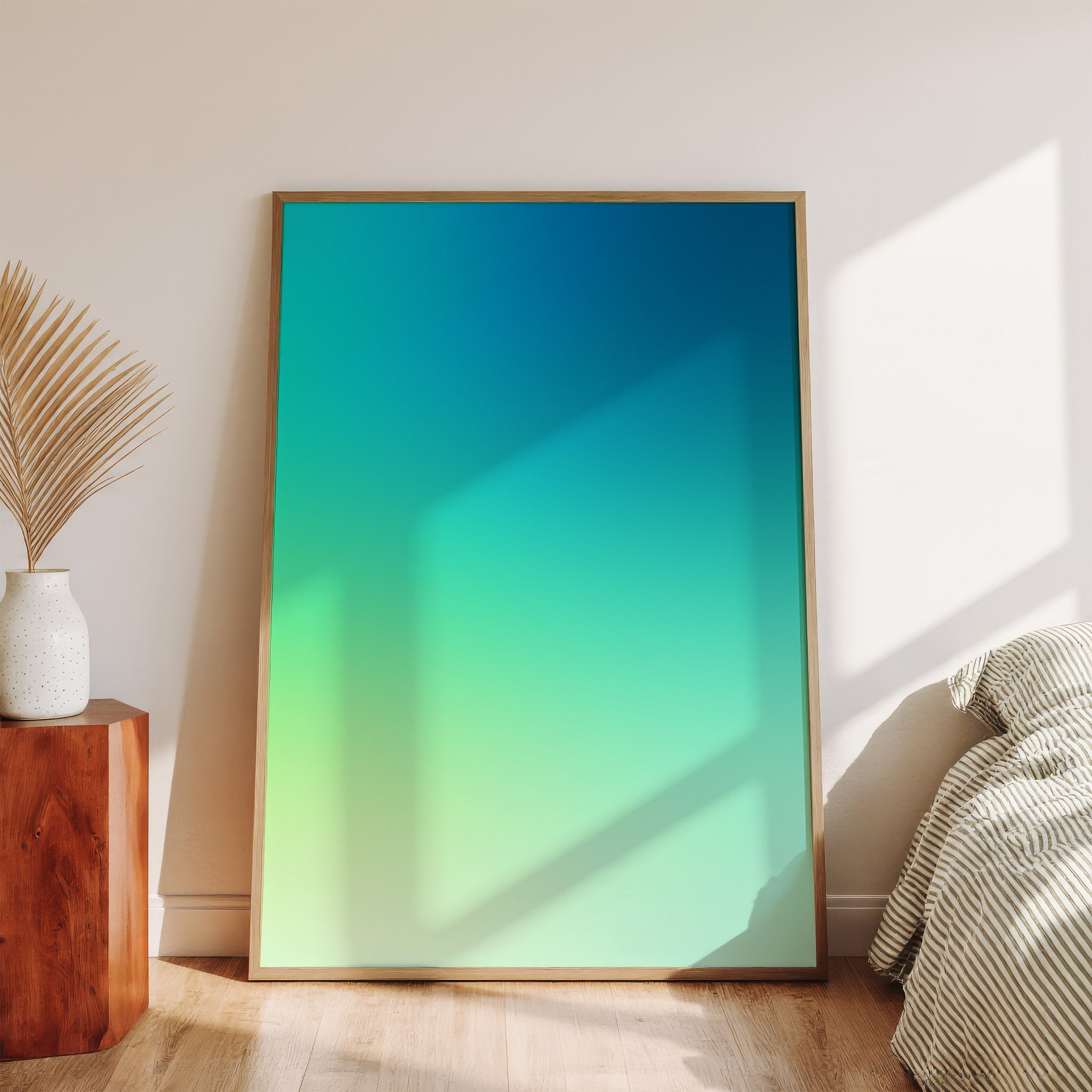 Green Blue Gradient Art canvas wall art – And A Little More