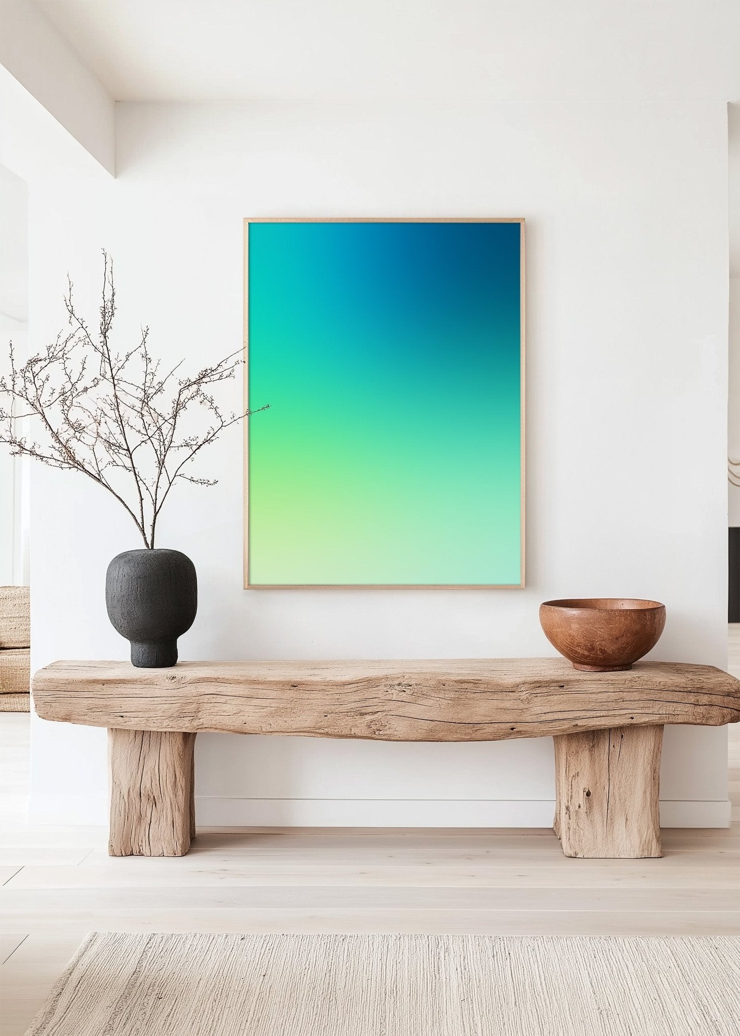 Green Blue Gradient Art canvas wall art – And A Little More