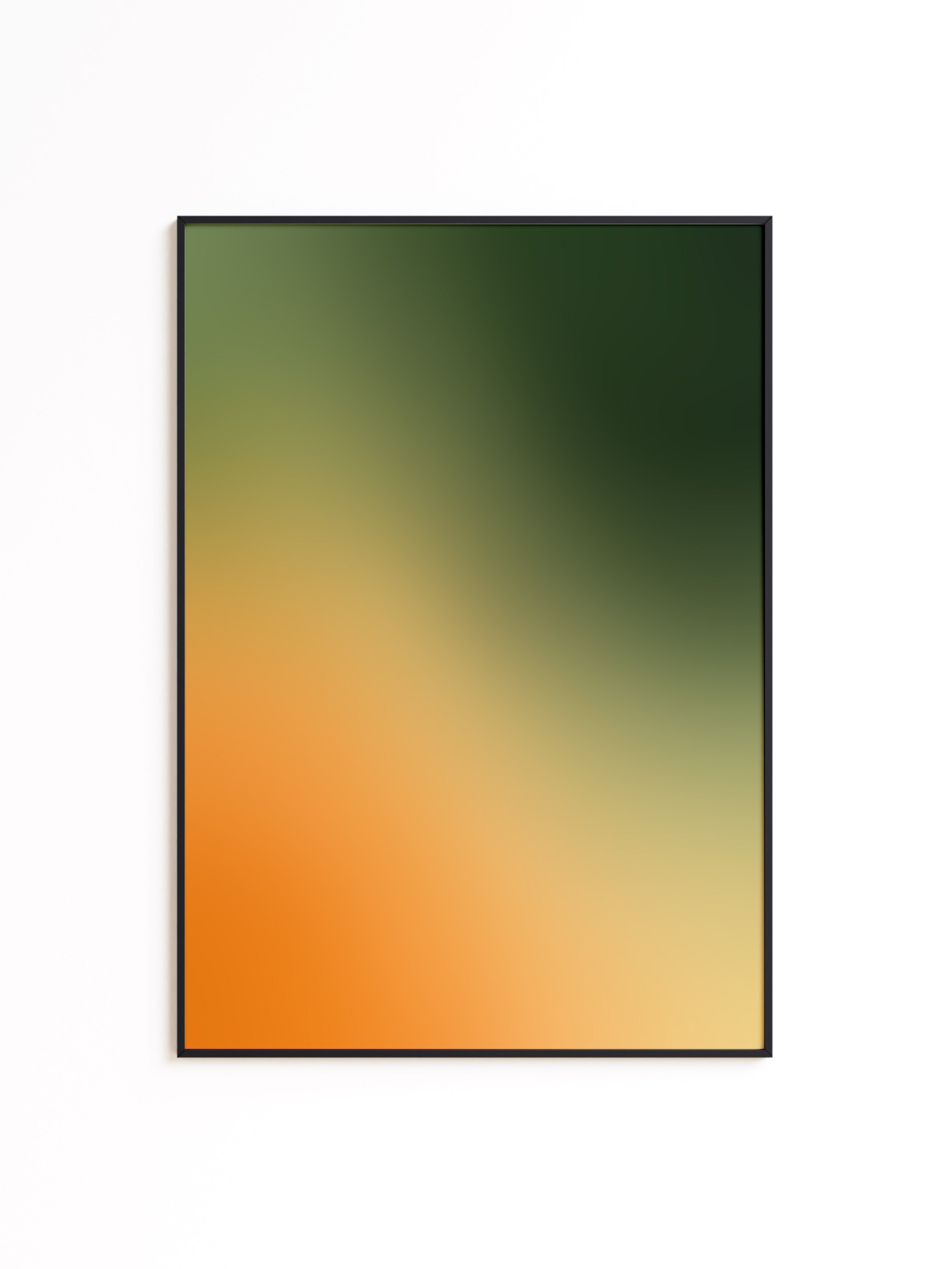 Autumn Fade Art Print – Gradient Wall Art Green & Orange