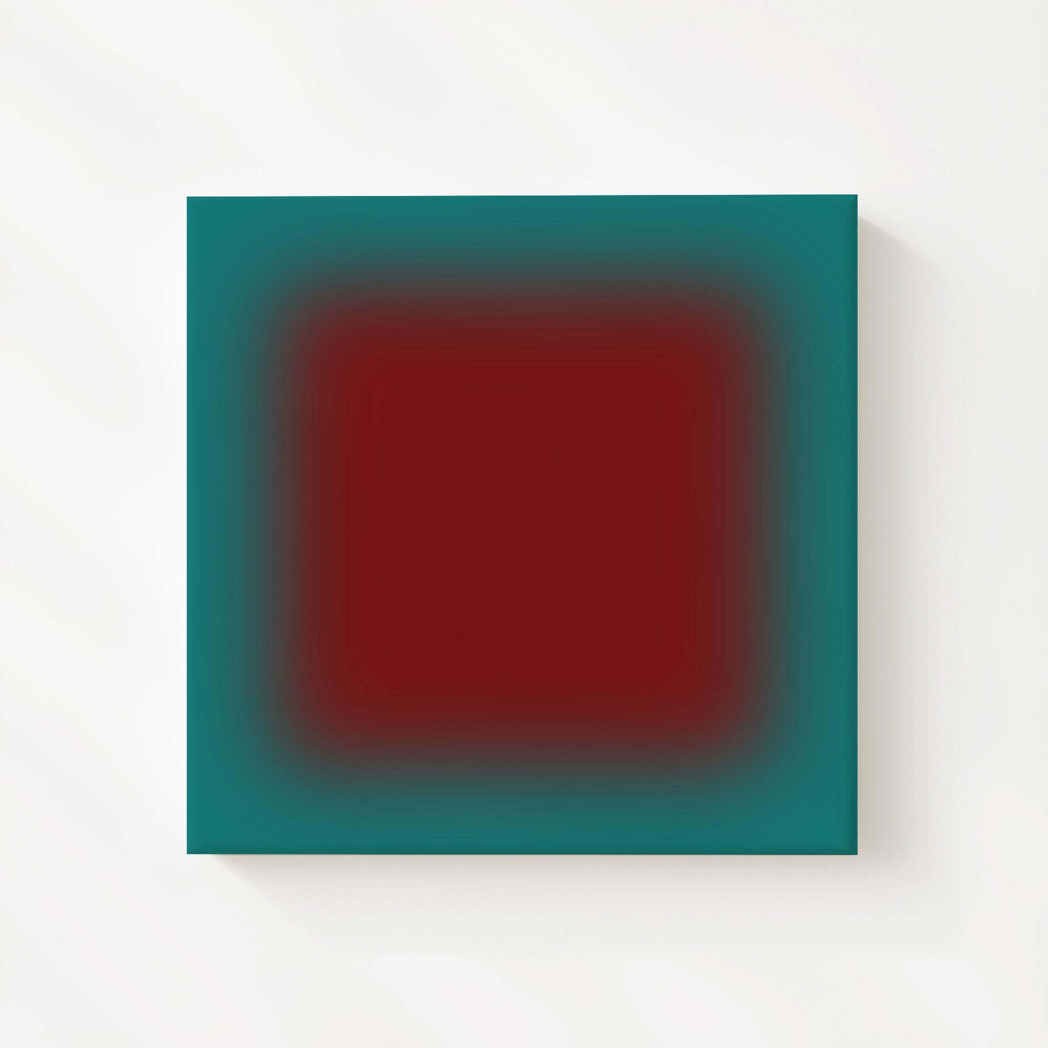 Burgundy Green Gradient Abstract Wall Art