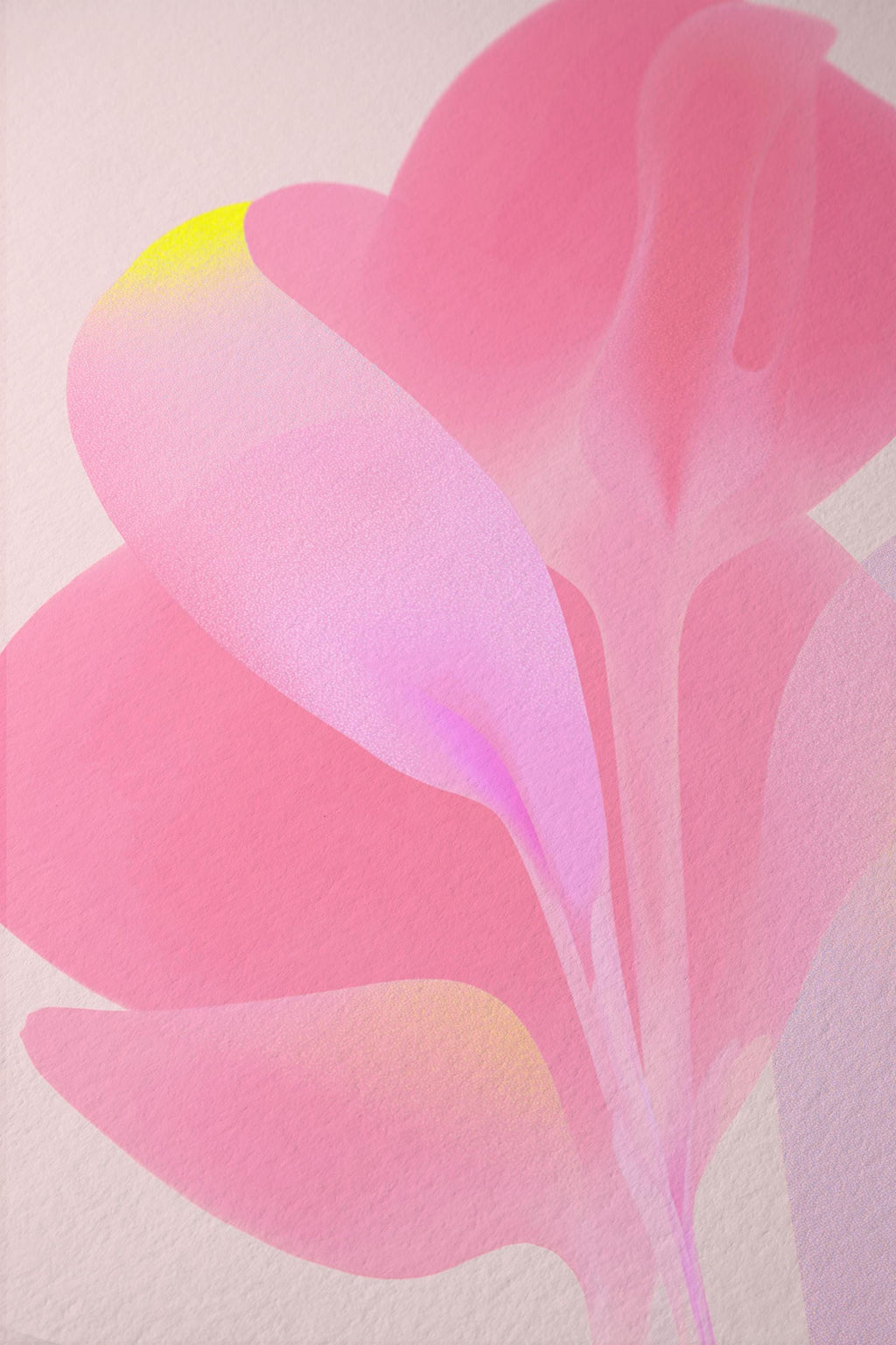 Soft Pink Abstract Floral Wall Art, Minimal Pastel Flower Print, Modern Feminine Decor