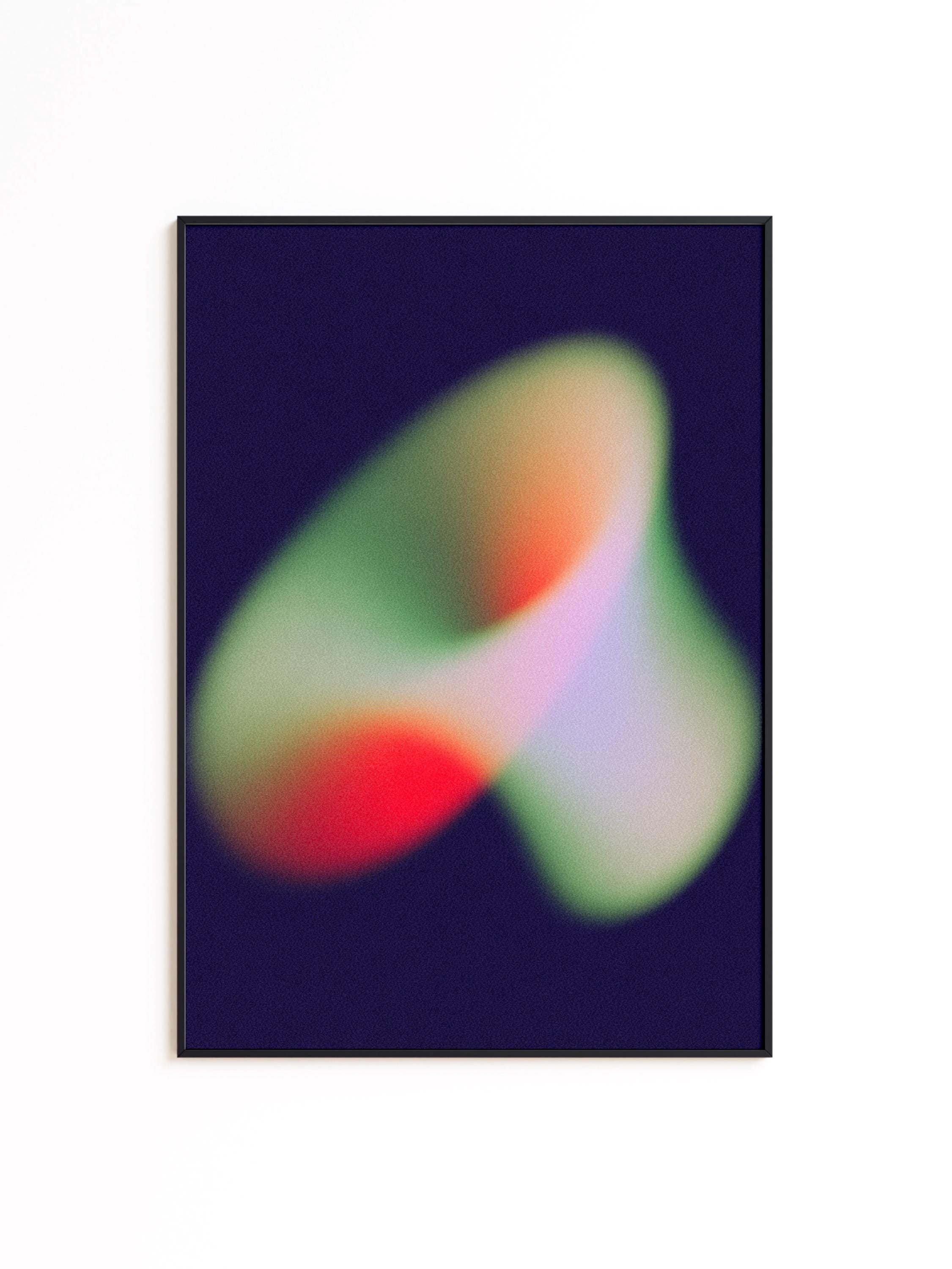 Aurora Glow Abstract Art Print for Modern Wall Decor