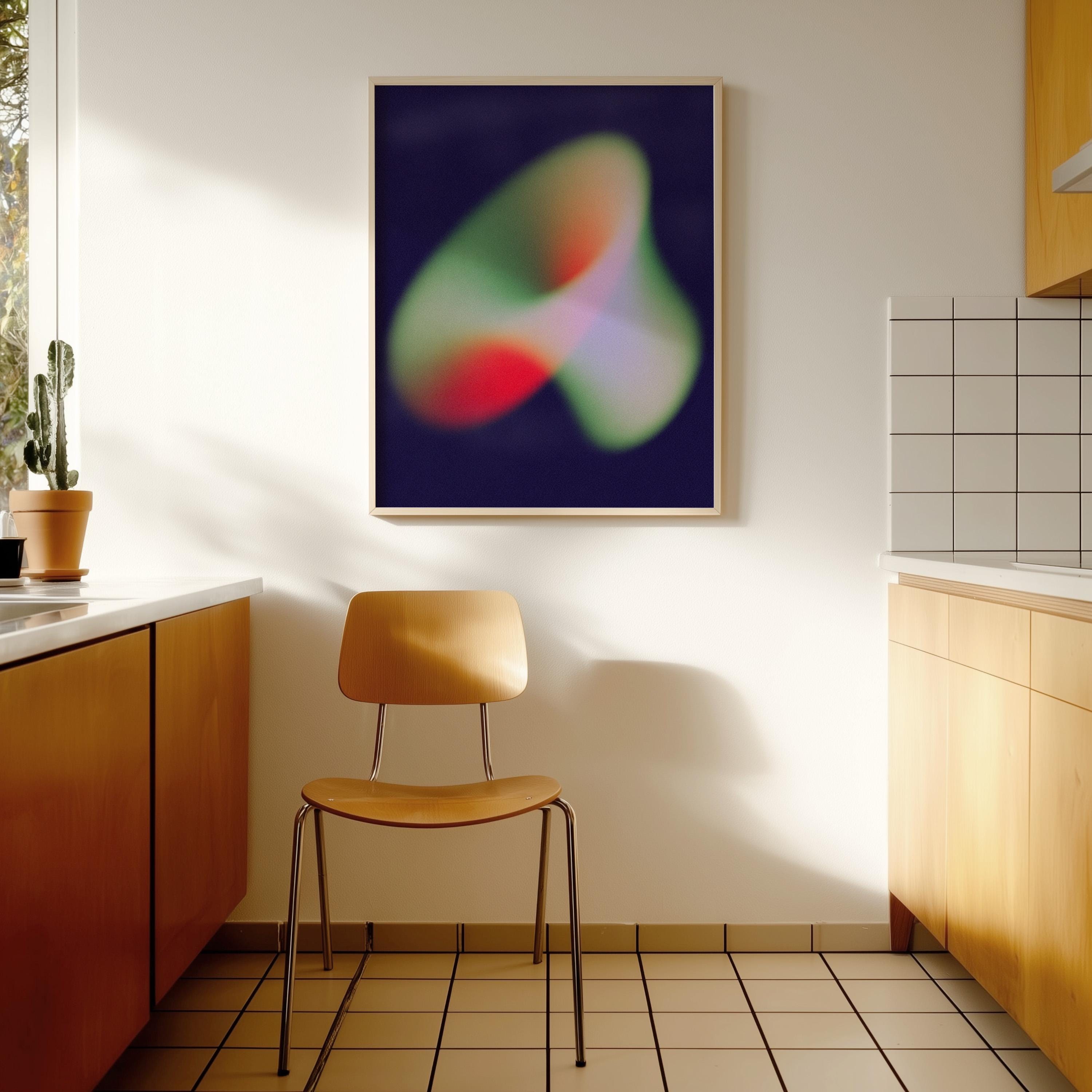 Aurora Glow Abstract Art Print for Modern Wall Decor