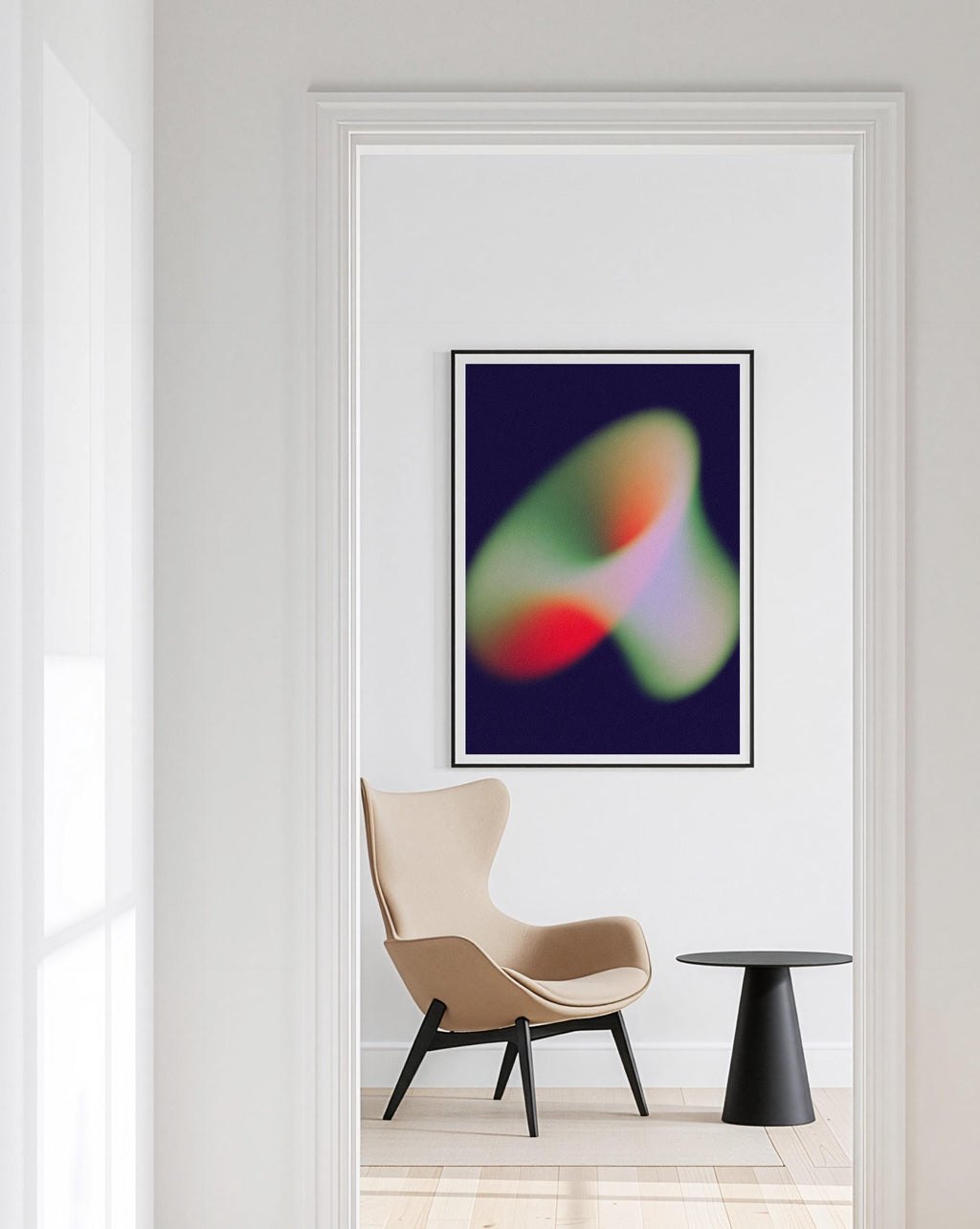 Aurora Glow Abstract Art Print for Modern Wall Decor