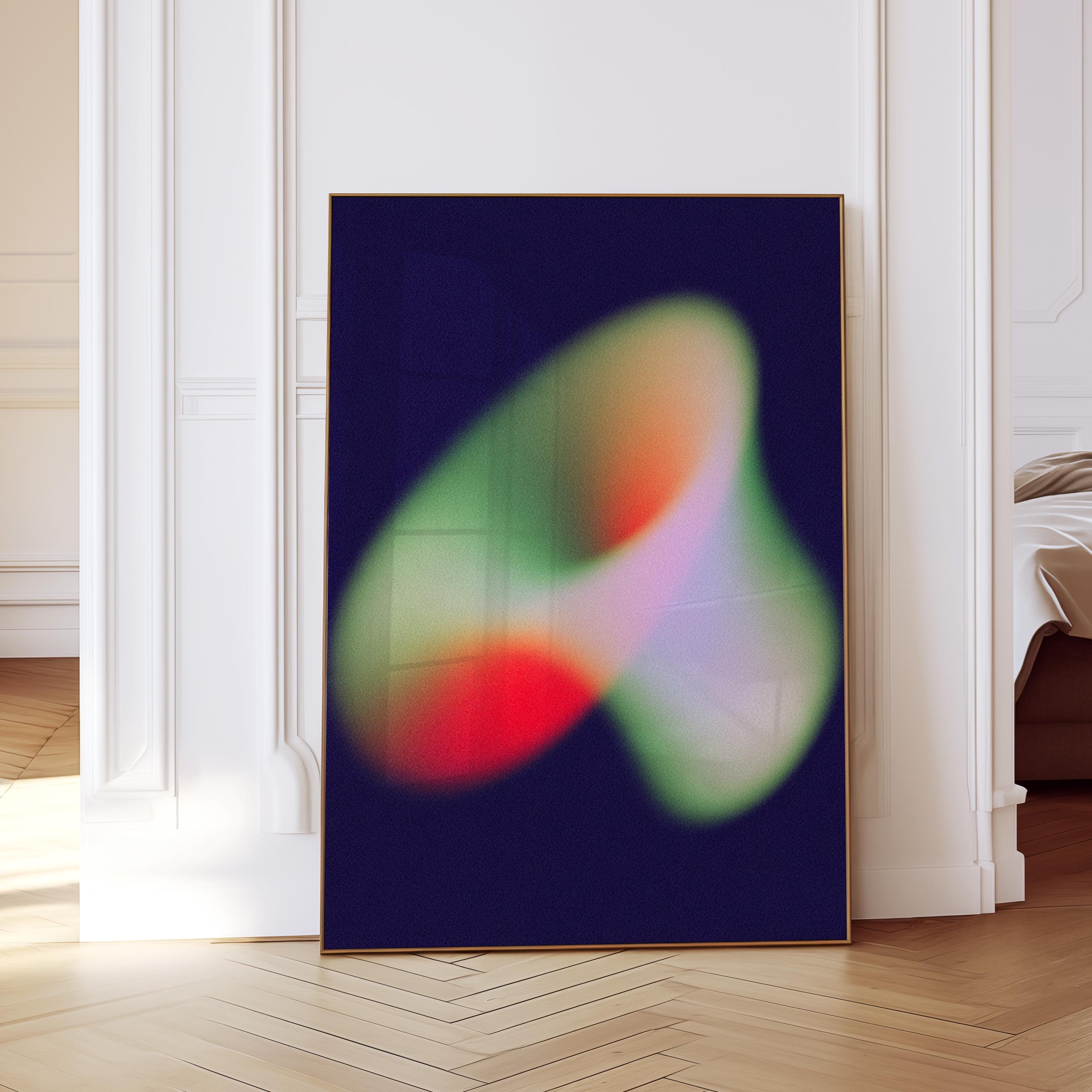 Aurora Glow Abstract Art Print for Modern Wall Decor