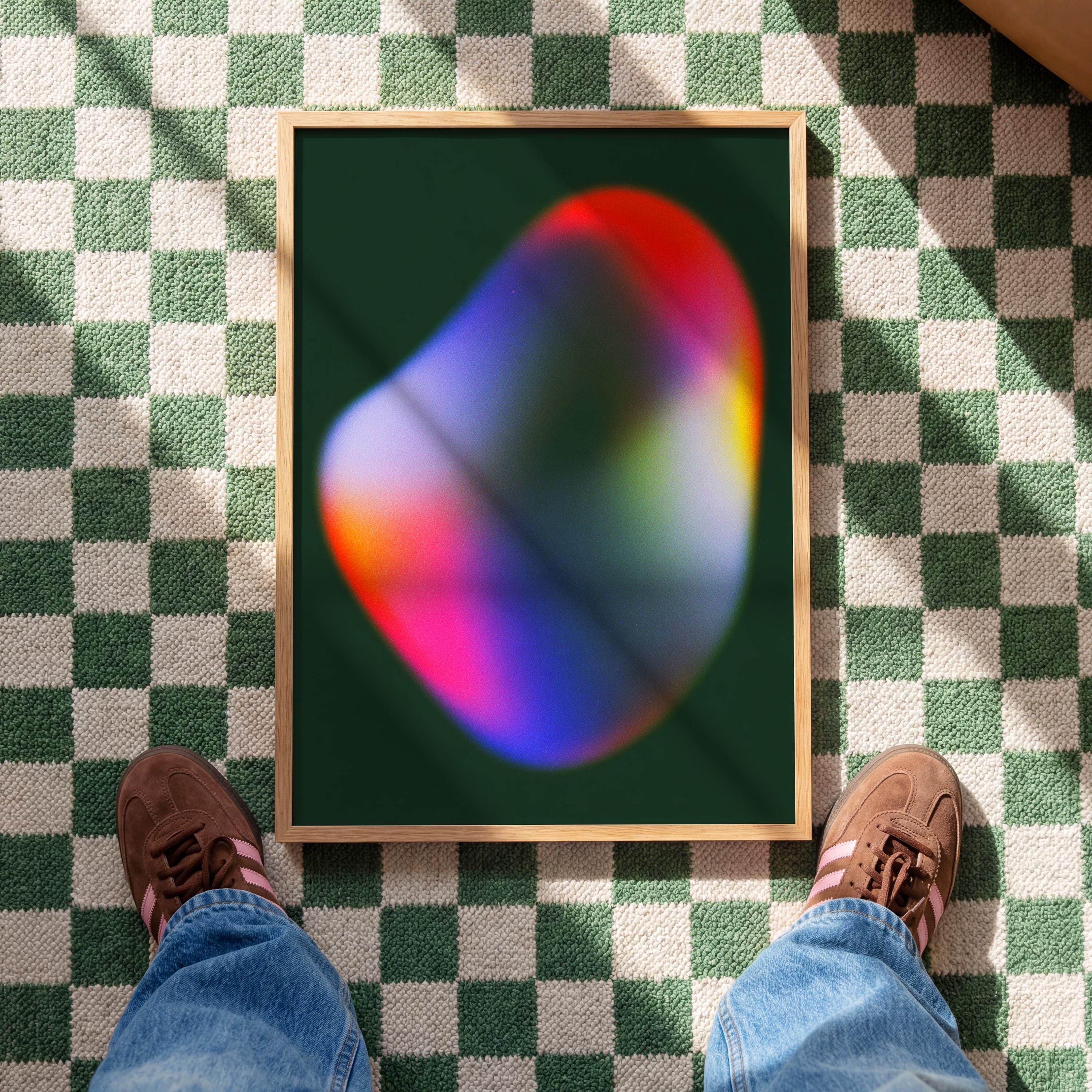 Iridescent Organic Abstract Art Print for Modern Wall Decor