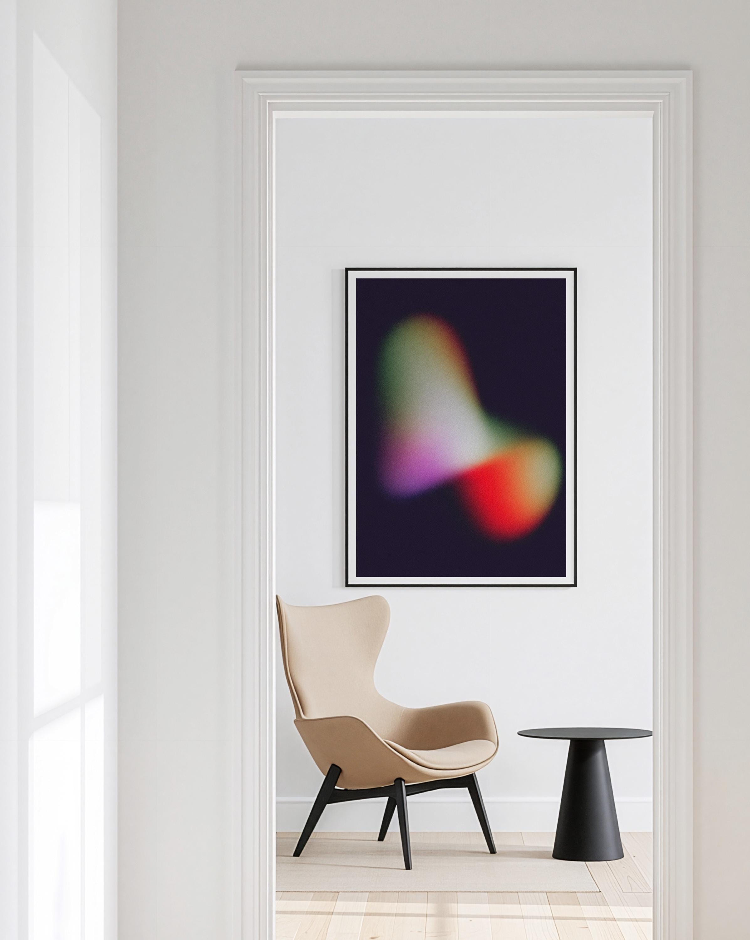 Luminous Organic Abstract Art Print for Modern Wall Decor