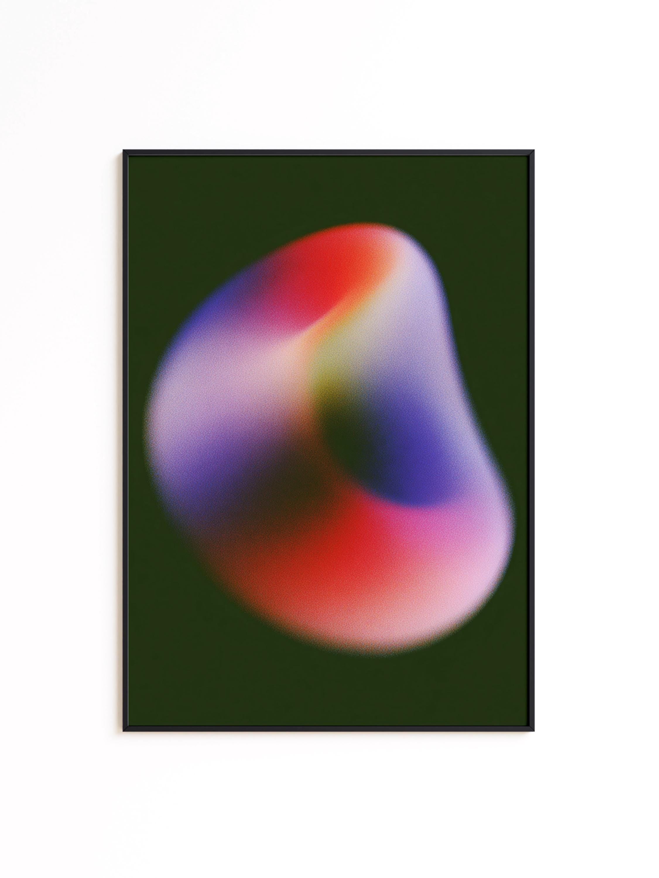 Emerald Aura Abstract Art Print for Modern Wall Decor