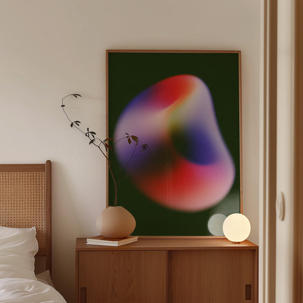Emerald Aura Abstract Art Print for Modern Wall Decor