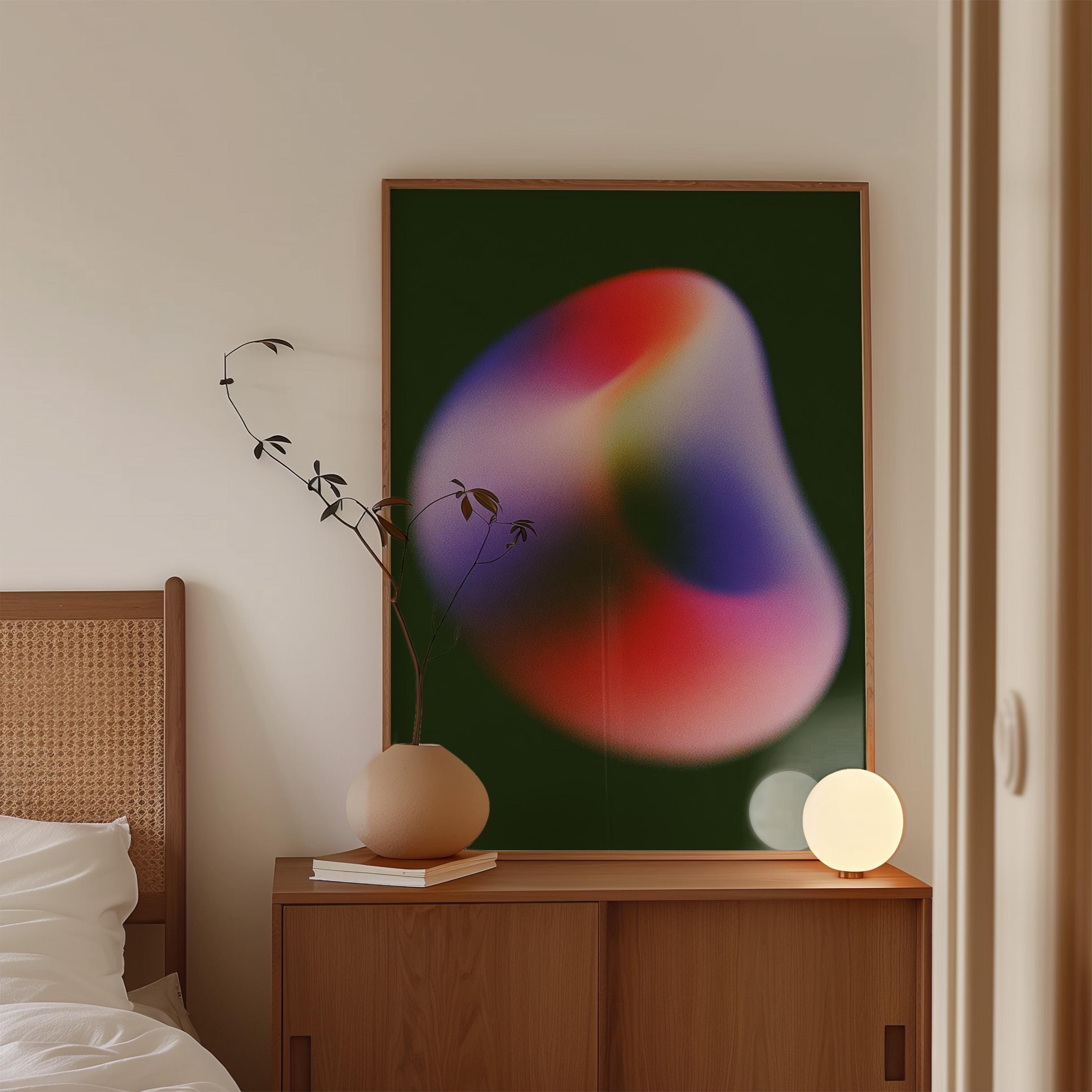 Emerald Aura Abstract Art Print for Modern Wall Decor