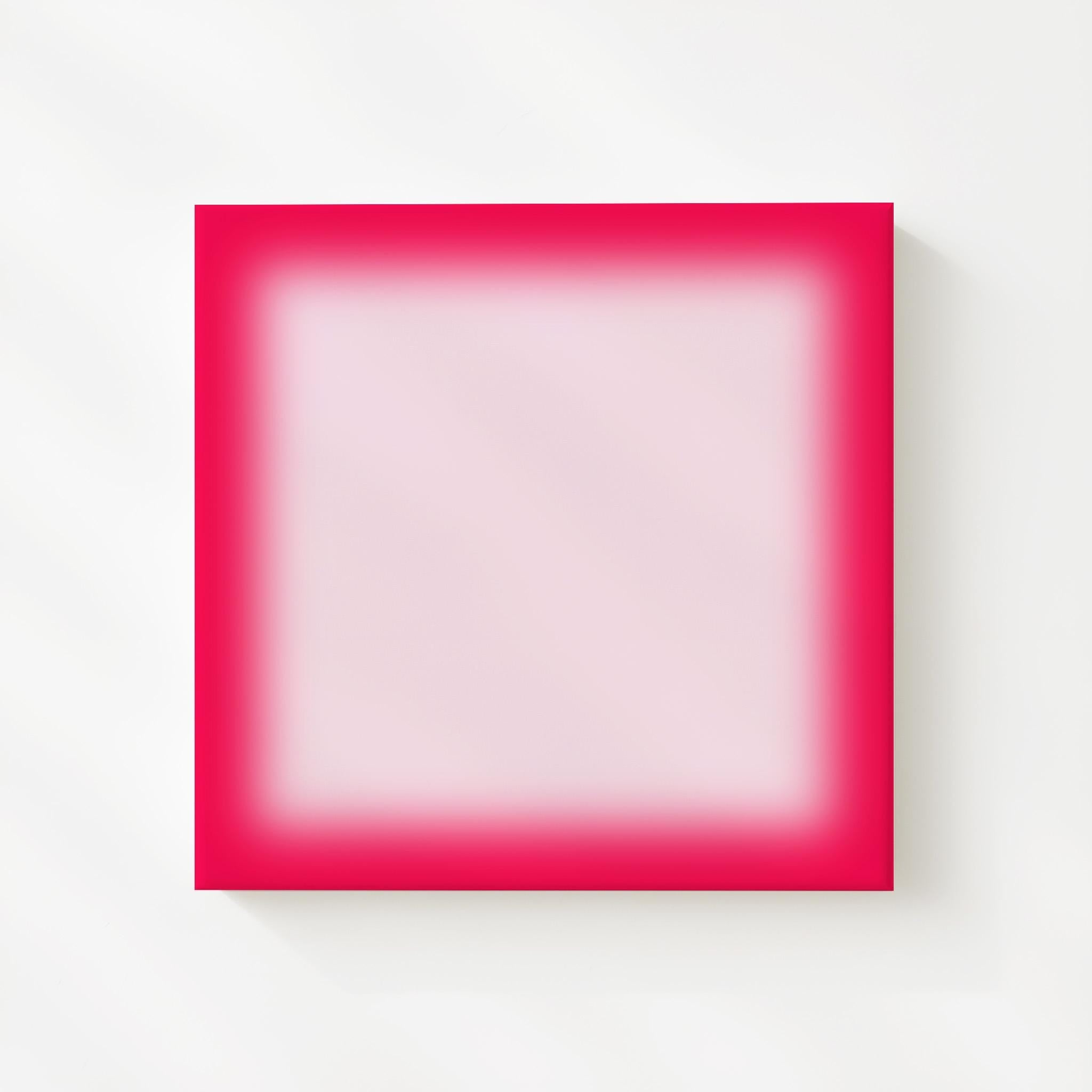 Hot Pink Gradient Abstract Art Print for Bold Modern Decor