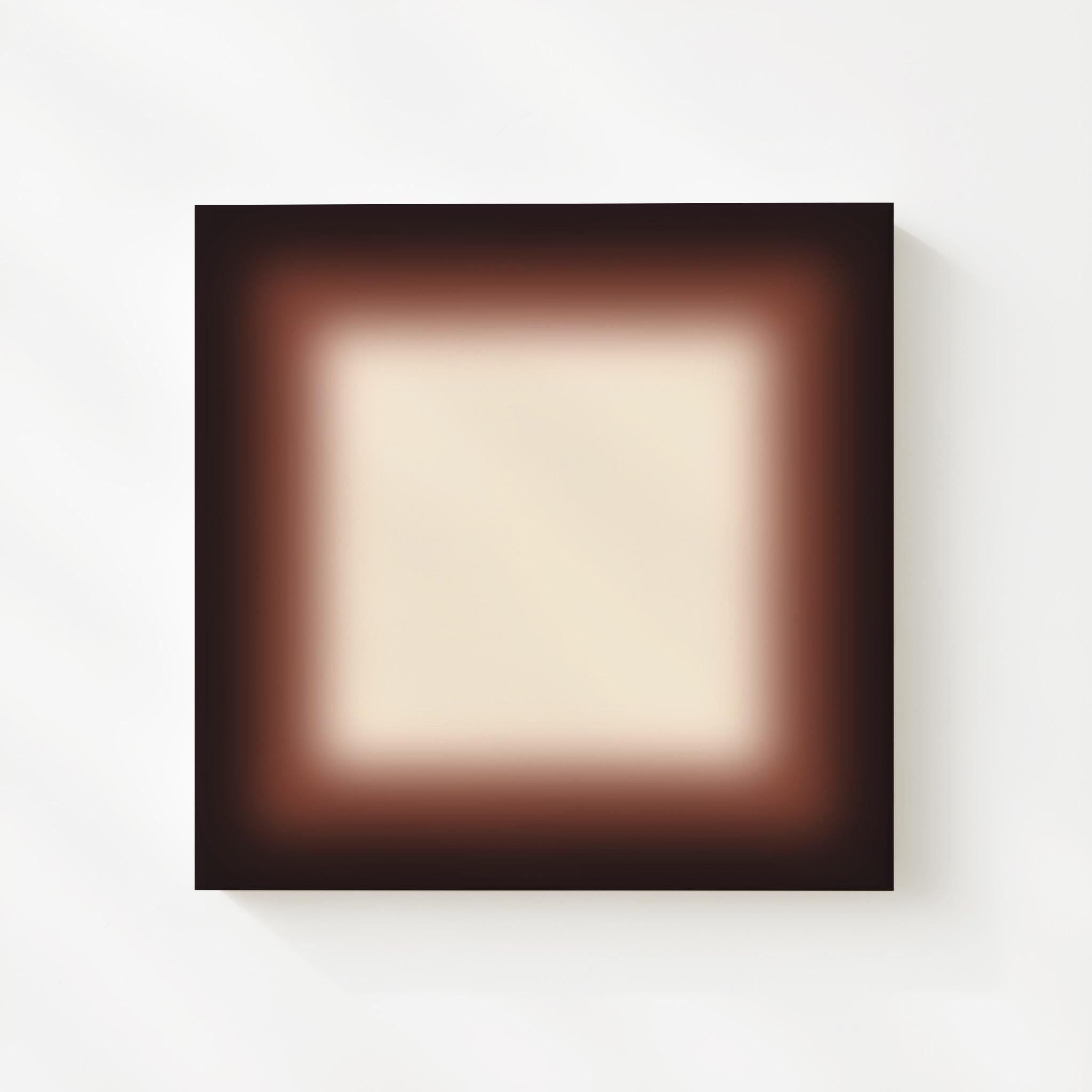 Dark Chocolate Frame Abstract Art Print for Neutral Modern Decor