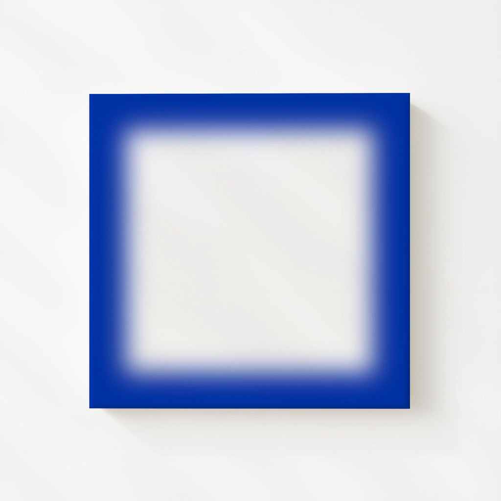 Cobalt Blue Frame Abstract Art Print for Modern Decor