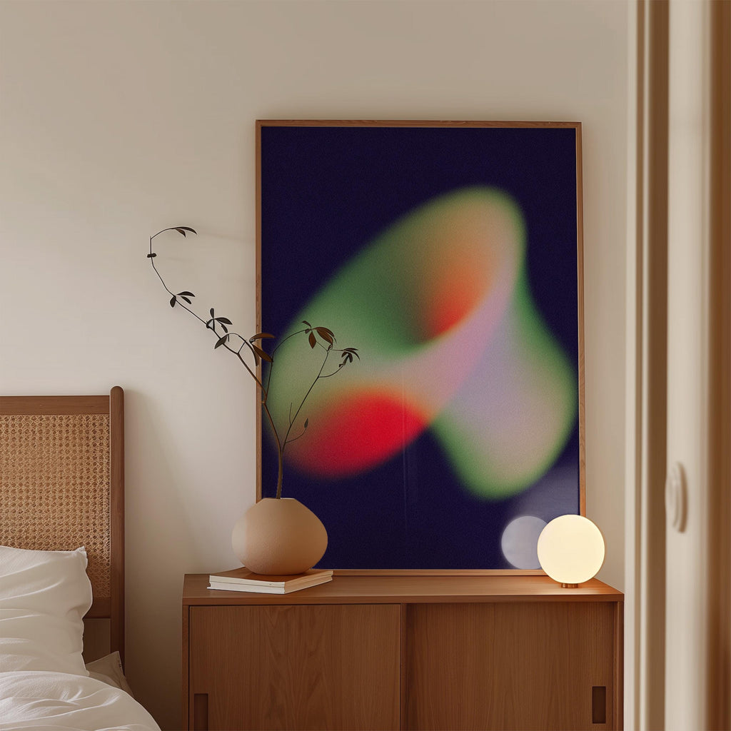 Aurora Glow Abstract Art Print for Modern Wall Decor