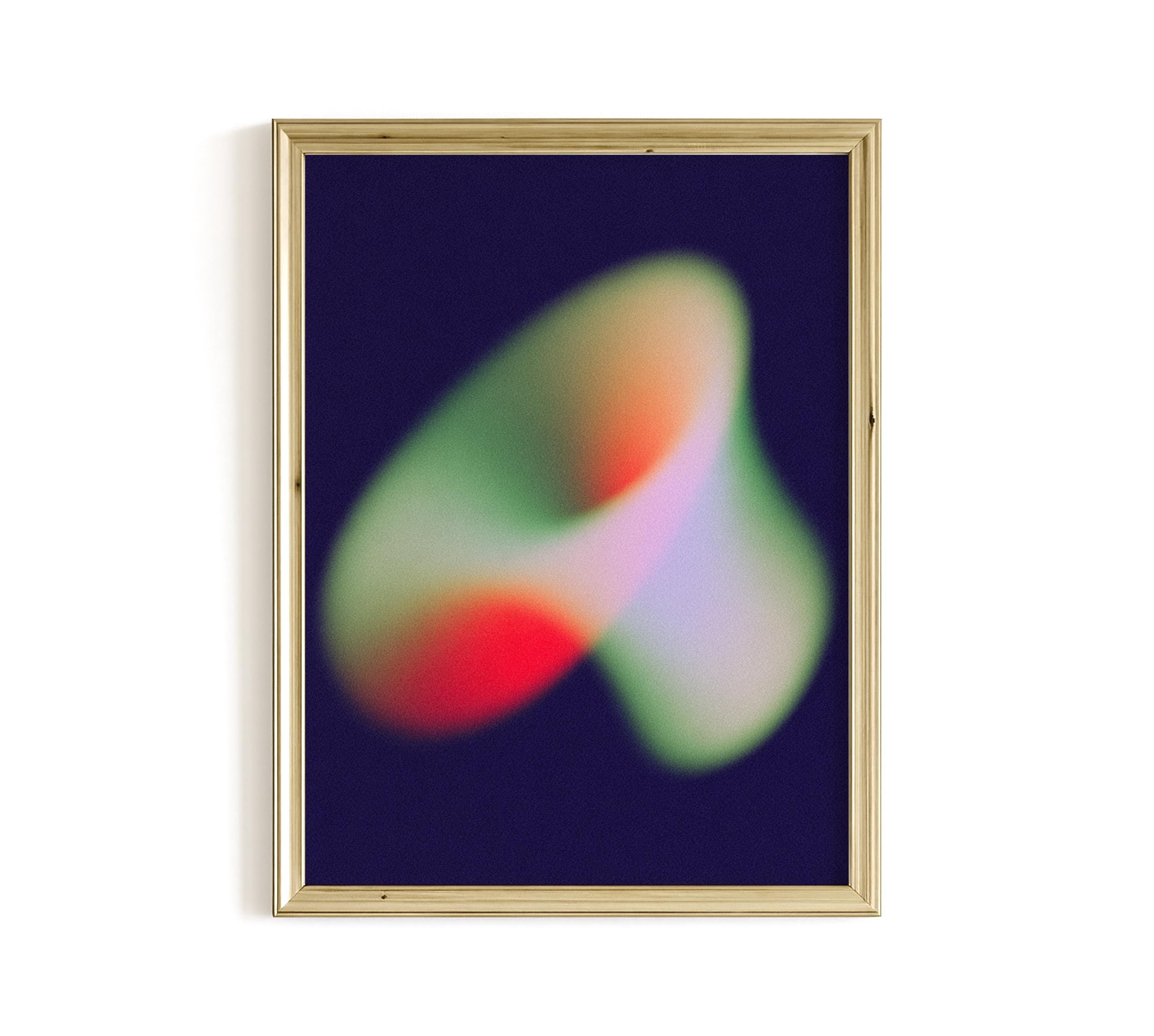 Aurora Glow Abstract Art Print for Modern Wall Decor