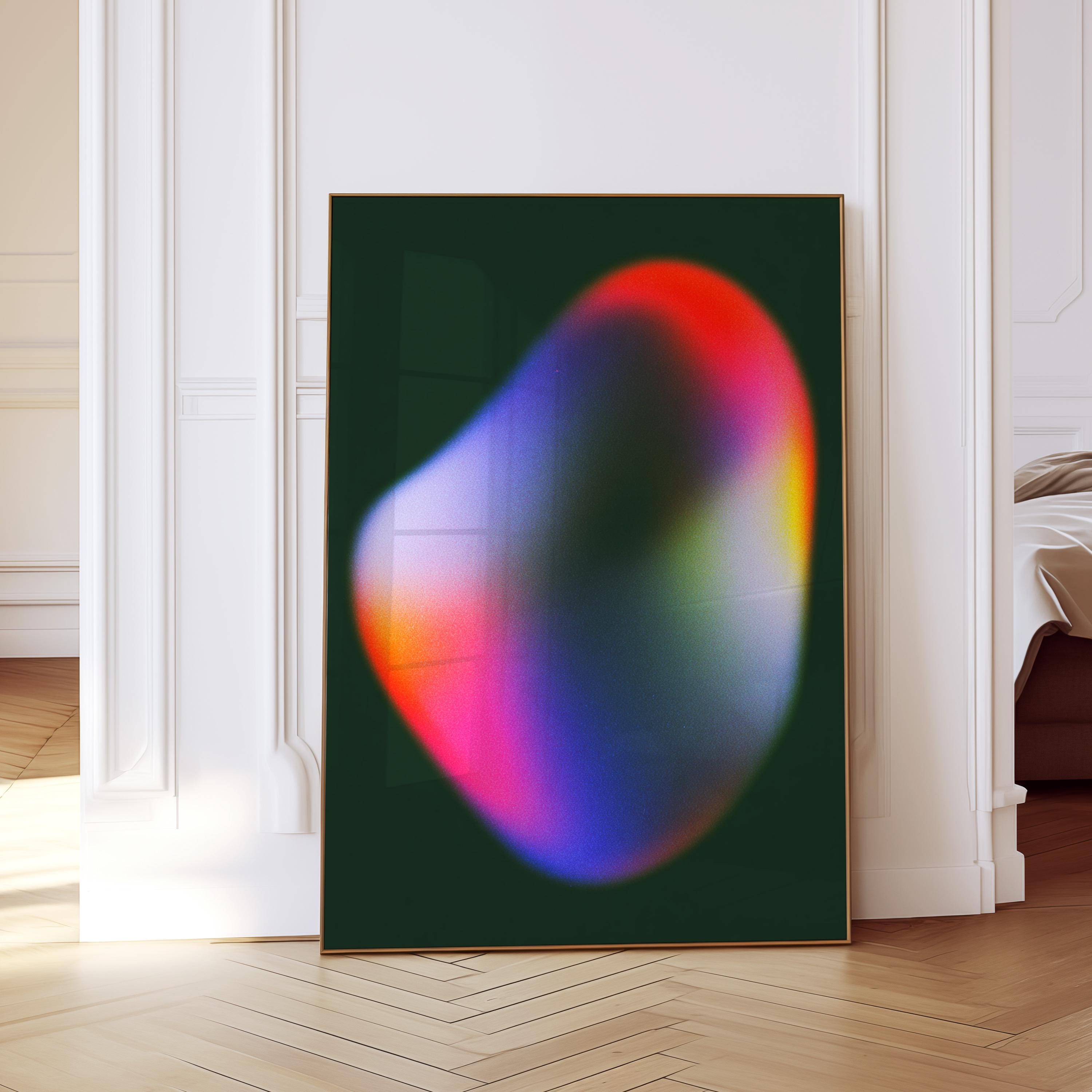 Iridescent Organic Abstract Art Print for Modern Wall Decor